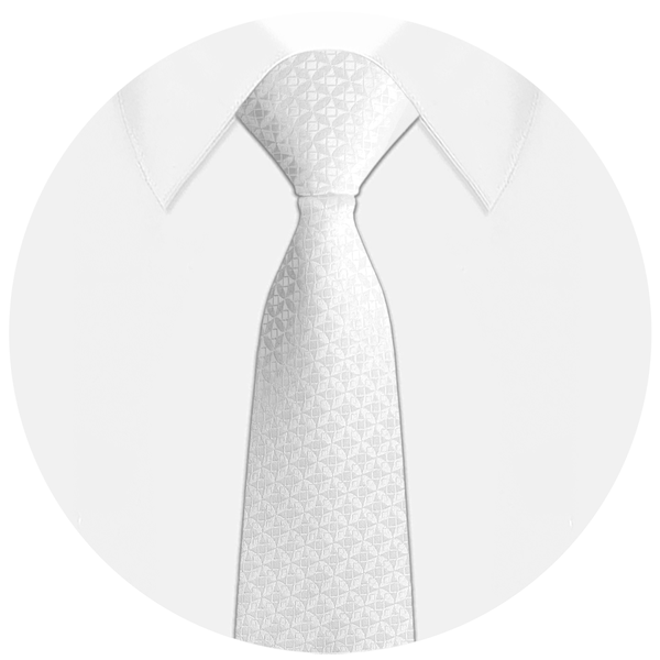 Gravata Jacquard Branca